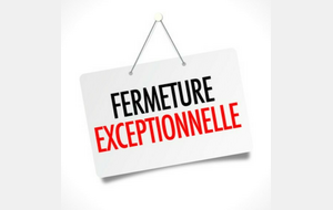 fermeture exceptionnelle de la salle mercredi