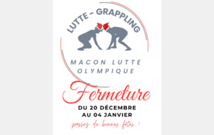 Fermeture vacances de Noël