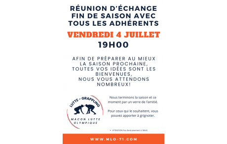 Réunion d'échange avec tous les adhérents